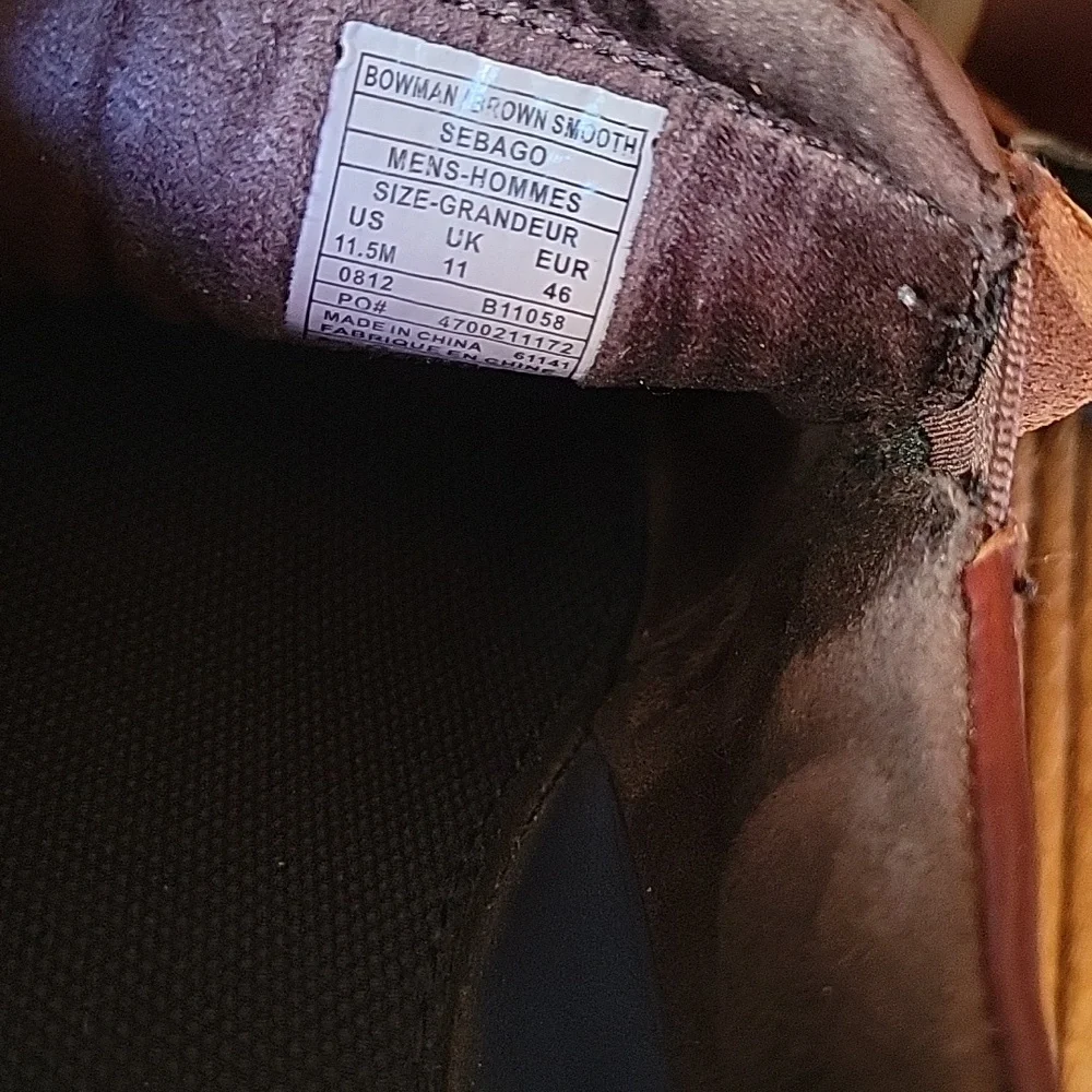 Sebago Bowman brown loafers, size 11.5M